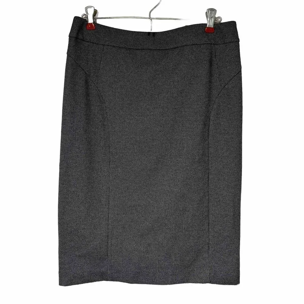 New York & Company Stretch Womens Skirt Sz. 8 Gray Business Casual Zipper Back